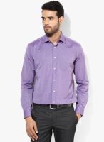 Blackberrys Purple Striped Regular Fit Formal Shirt