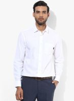 Blackberrys White Slim Fit Solid Formal Shirt