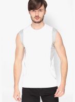 Campus Sutra Solid White Sports Jersey