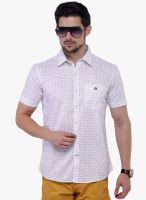 Crimsoune Club Printed White Casual Shirt