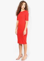 Dorothy Perkins Red Colored Solid Bodycon Dress