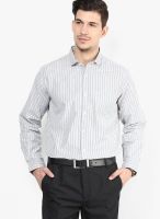 Excalibur Grey Striped Formal Shirt