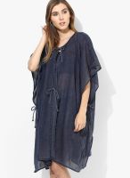 I AM FOR YOU Blue Denim Voile Loose Fit Beach Wear