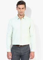 Independence Green Checked Slim Fit Formal Shirt