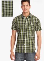 Jogur Checks Olive Casual Shirt