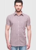 Jogur Wine Check Slim Fit Casual Shirt