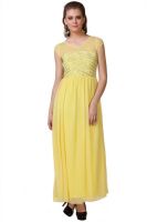 Meee Women's Maxi Yellow Dress