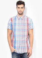 Nautica Blue Regular Fit Casual Shirt