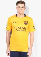 Nike Barcelona Yellow Football Sports Jersey