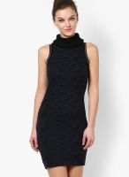 River Island Navy Blue Colored Solid Bodycon Dress