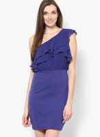 Vero Moda Navy Blue Colored Solid Bodycon Dress