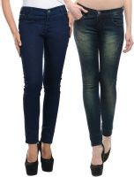 American-Elm Slim Fit Women's Multicolor Jeans