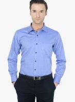 Basics Light Blue Regular Fit Formal Shirt