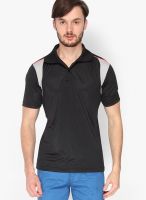 Campus Sutra Solid Black Sports Jersey