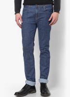 Cotton County Premium Solid Light Blue Slim Fit Jeans