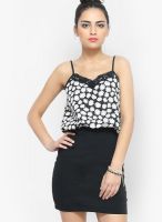 Faballey Black Colored Printed Bodycon Dress