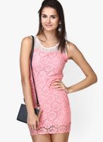 Faballey Pink Colored Printed Bodycon Dress