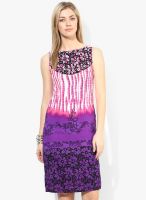 Folklore Purple Colored Printed Bodycon Dress