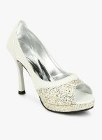 J Collection White Glitter Stilettos