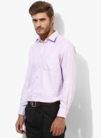 Peter England Purple Solid Regular Fit Formal Shirt