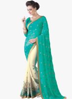 Roop Kashish Green Embroidered Saree