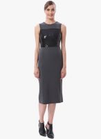 Vero Moda Grey Colored Embellished Bodycon Dress