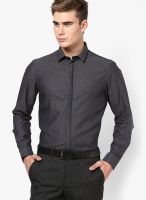 Arrow New York Black Snug Fit Formal Shirt