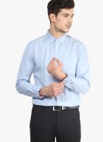Excalibur Blue Striped Formal Shirt
