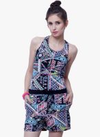 Faballey Blue Printed Jumpsuit