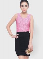 Faballey Pink Colored Printed Bodycon Dress