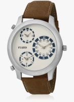 Fluid Fl-122-Ips Brown/White Analog Watch