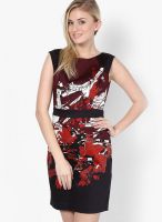 French Connection Red Colored Printed Bodycon Dress