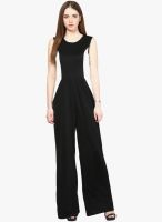 Harpa Black Solid Jumpsuit