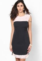 I Know Black Colored Solid Bodycon Dress