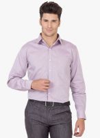 Jogur Solid Purple Formal Shirt