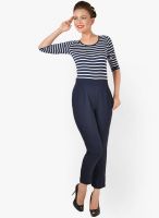 Magnetic Designs Navy Stripes Jumpsuit