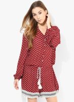 MANGO-Outlet Red Printed Jumpsuit