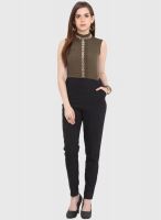Pera Doce Olive Solid Jumpsuit