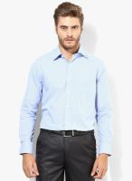 Peter England Blue Checks Regular Fit Casual Shirt