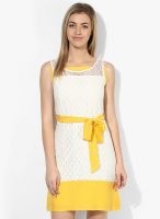 Soie Off White Sleeveless Dress