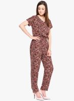 The gud look Maroon Printed Jumpsuits