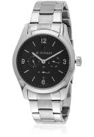 Titan 9493SM02J Silver/Black Analog Watch