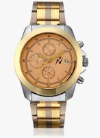 Yepme Golden Metal Analog Watch