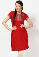 Aurelia 100% Cotton Red Kurti