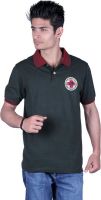 Austin Wood Solid Men's Polo Neck Dark Green T-Shirt