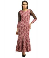 Cottinfab Pink Rayon Maxi Dress