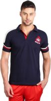 Fitz Solid Men's Polo Neck Blue T-Shirt