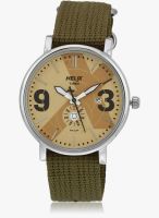 Helix Tw024hg01-Sor Olive/Brown Analog Watch