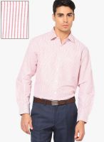 John Players Striped Pink Formal Shirt