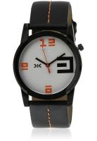 KILLER Klw157Bla-Black/White Analog Watch